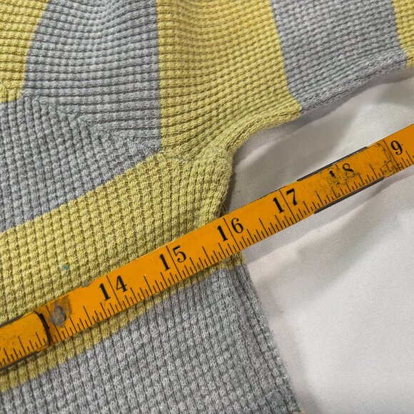 American Eagle Outfitters | Yellow and Gray Striped Sweater Size XL Lot J - Picture 6 of 7